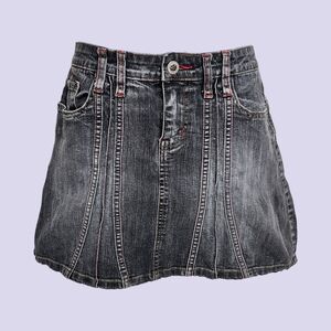 Bubblegum Denim Mini Skirt – Size 9/10